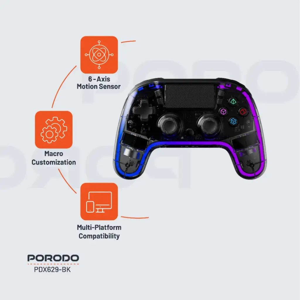 Porodo Crystal Shell PS4 Controller